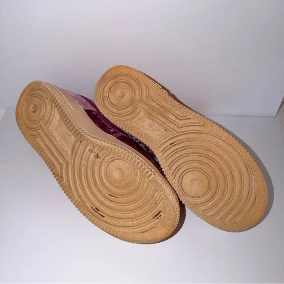 Nike Air Force 1 Purple Velvet Sneakers Women’s 7 - Picture 5 of 9